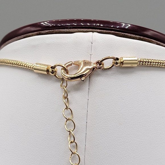 Liz Claiborne Signed Vintage Gold Tone Snake Chain Fashion Bib Necklace 16 in - Picture 6 of 8